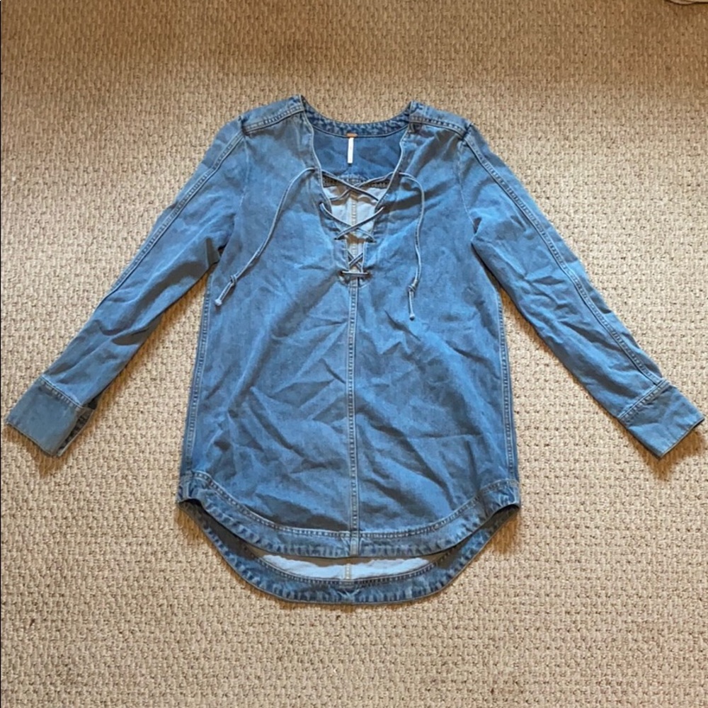 Free People denim tunic (size small)